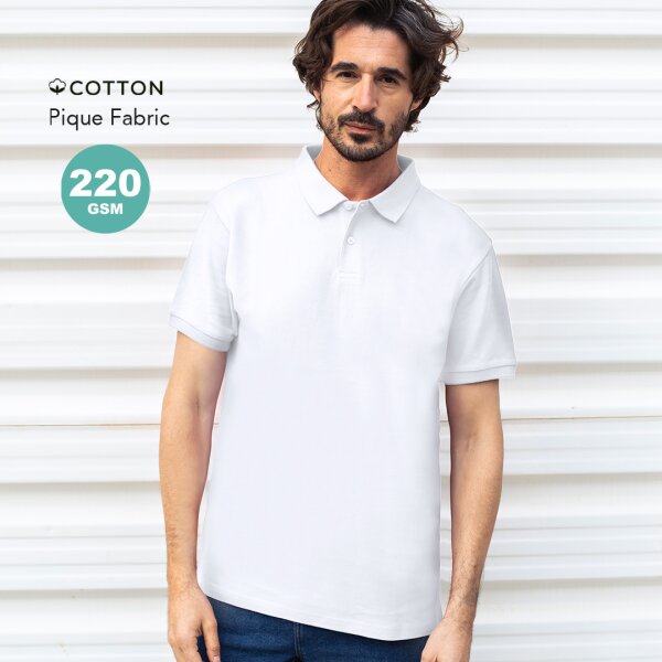 Erwachsene Weiß Polo-Shirt Koupan