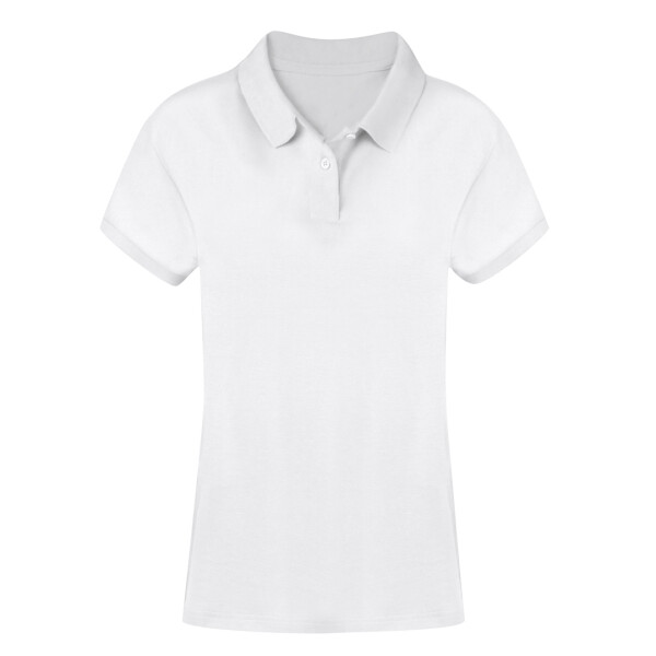 Erwachsene Frauen Weiß Polo-Shirt Koupan