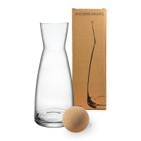 Wasserkaraffe 1L mit Korkkugel
