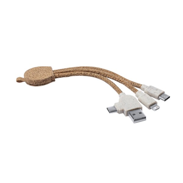 Ladekabel 4in1 "Natural Cork"