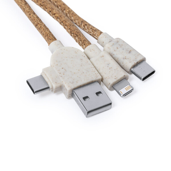 Ladekabel 4in1 "Natural Cork"