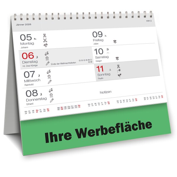 Tischkalender MIDI Mond 2026