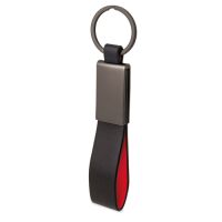 Schl&uuml;sselanh&auml;nger Gunmetal "Foxi" (rot)