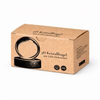 3D-Kristallkugel mit LED-Holzsockel