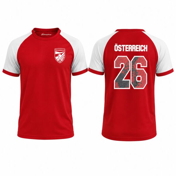 Österreich Fanshirt 2026 – Fußball Fantrikot rot-weiß