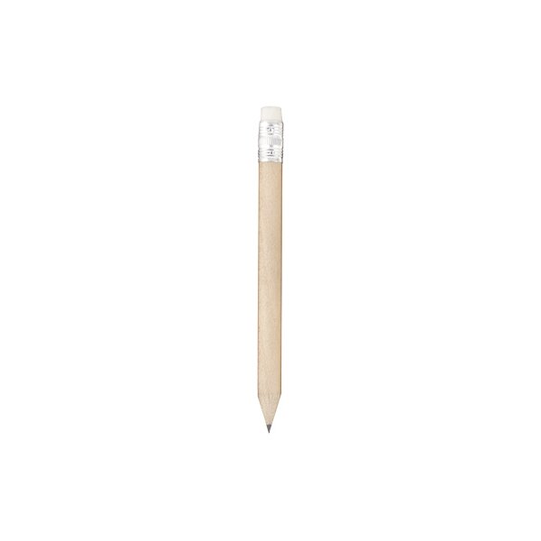 Mini Bleistift mit Radiergummi (natur)