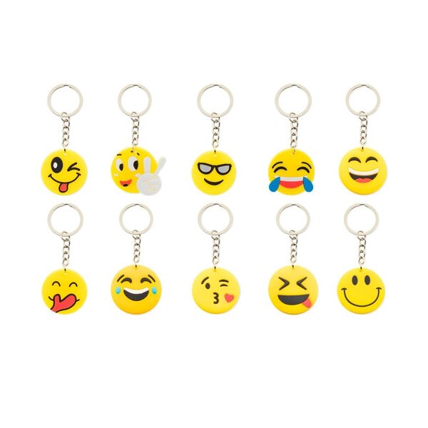 Emoji Schlüsselanhänger (10er Pack)