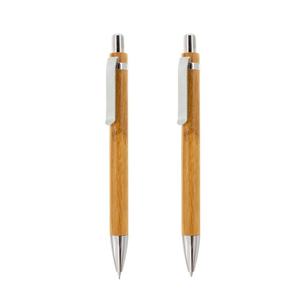 Kugelschreiber und Druckbleistift Set "Bambus"