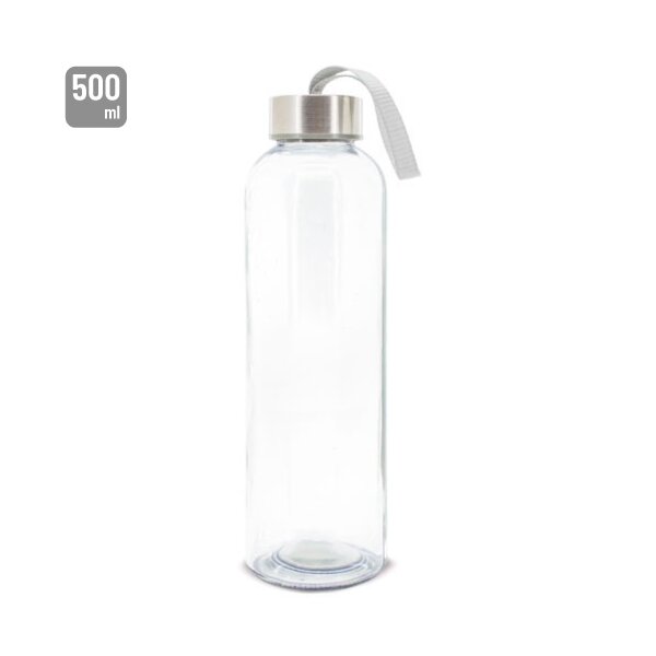 Glas Trinkflasche "Transparent" 500ml