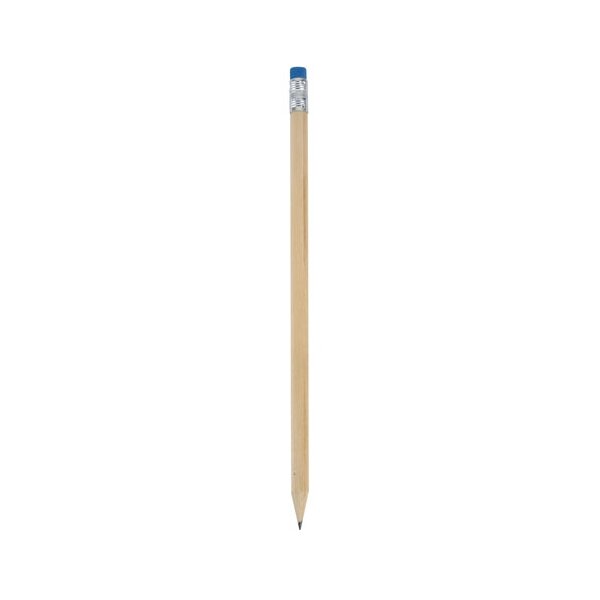 Bleistift mit farbigem Radiergummi (blau)