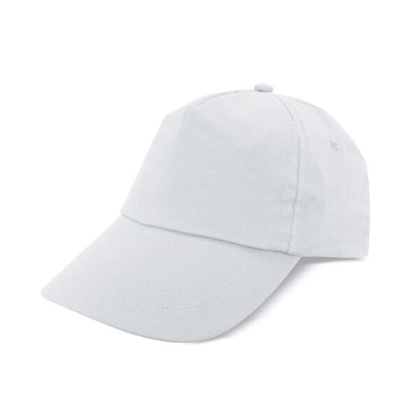 5-Panel Baseballkappe Classic (weiß)