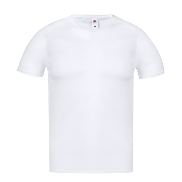 Erwachsene Weiß T-Shirt Iconic V-Neck