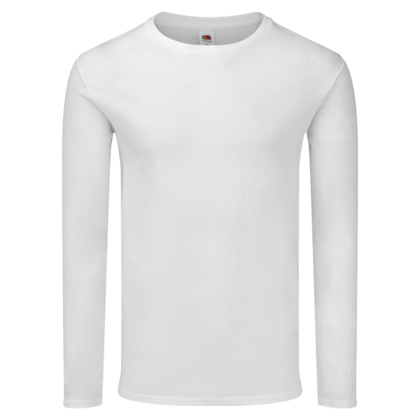 Erwachsene Weiß T-Shirt Iconic Long Sleeve T