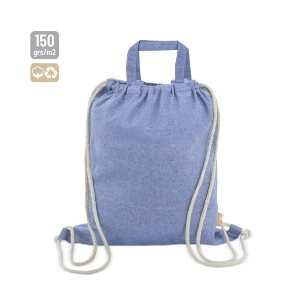 Zugbeutel-Tasche aus recycelter Baumwolle 38x41,5cm