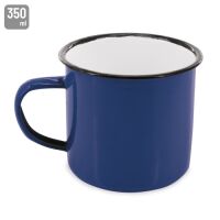 Emaille-Tasse "Retro" 350ml (blau)