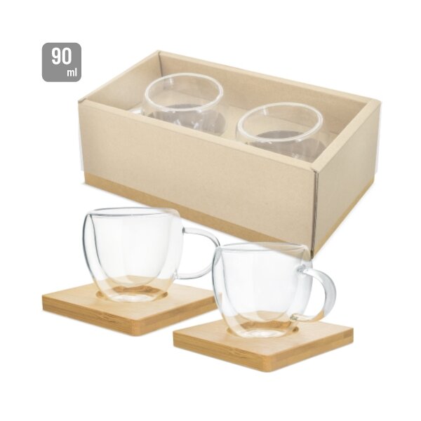 Vakuum Espresso Tassen Set "Modena"