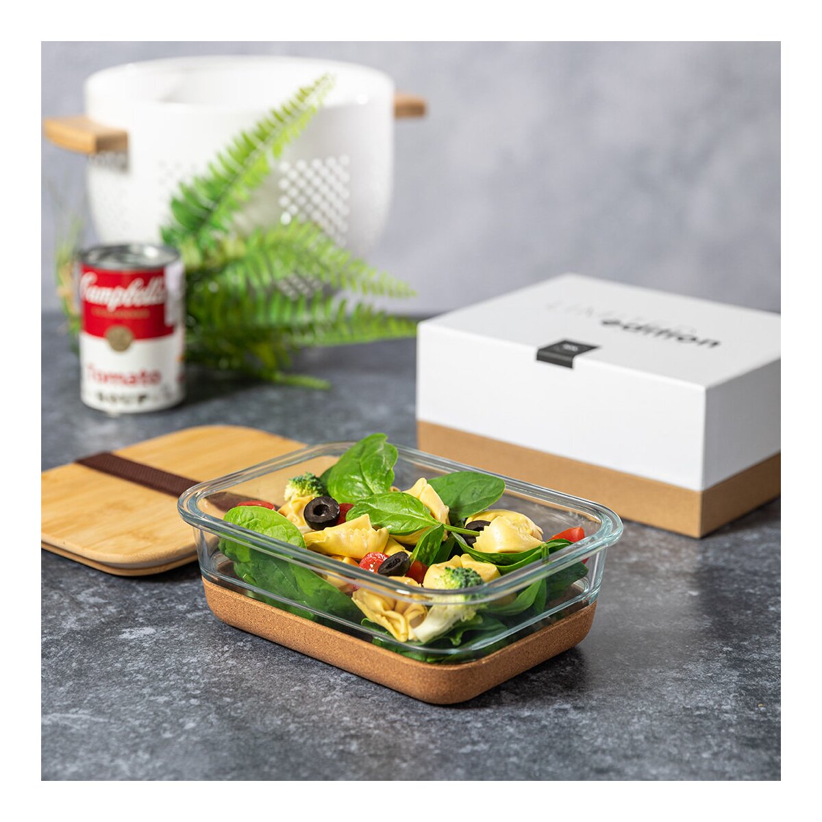 Limitierte Edition: Nachhaltige Lunchbox aus Borosilikatglas, Bambus ,  10,00 €