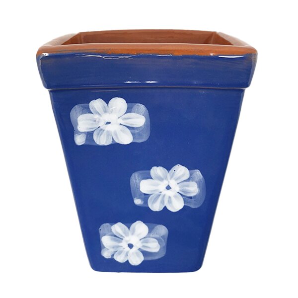 Blumentopf Ton blau