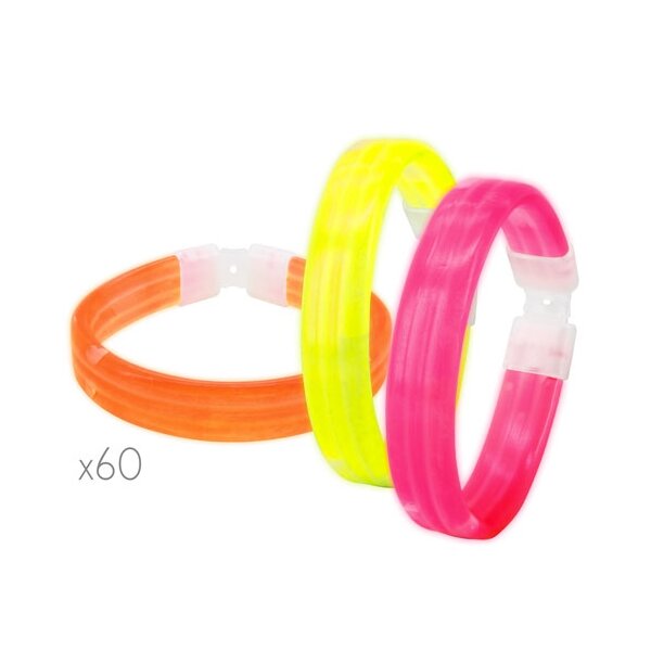Knicklicht Armbänder "Neon Energy" (60er Pack)