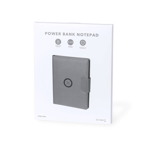 Portfolio aus rPET mit PowerBank "Busin" DIN-A4 | 5000mA