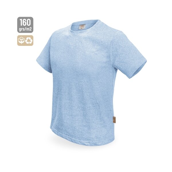 T-Shirt aus recycelter Baumwolle blau