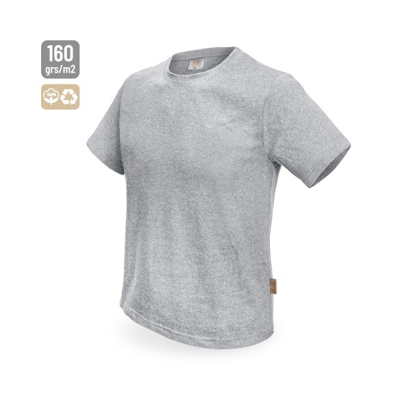 T-Shirt aus recycelter Baumwolle grau