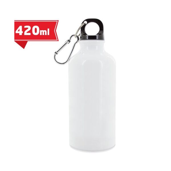 Aluminium Flasche für Sublimation "Orang" (weiß)