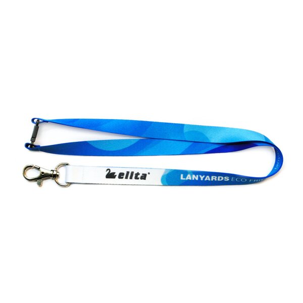 Lanyards mit Karabiner und Sicherheitsverschluss, 1-seitig bedruckt