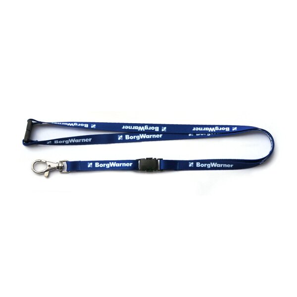 Lanyards mit Karabiner, Schnalle und Sicherheitsverschluss, 1-seitig bedruckt