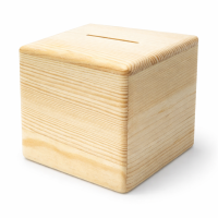 Holz Spardose W&uuml;rfel