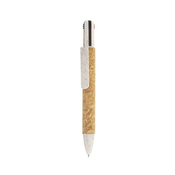 Kugelschreiber 4in1 aus Kork & Weizenstroh